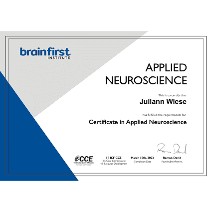 Brainfirst Institute certificate
